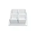 CAC China DT‑SQ4 Bowl Set with 4 2‑oz 2"×2" Bowls and 5"×5"×0.5" Tray, White, Dishwasher Safe - Set 1 image