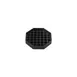 CAC China DTBV-4 Drip Tray, 4-1/2" Octagon, Grid, Plastic Black, BPA‑Free - 4/Pack 1 image