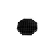 CAC China DTBV-6 Drip Tray, 6" Black Plastic, Octagon, BPA‑Free, NSF Certified - 4/Pack 1 image