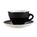 CAC China E-11-BLK - 11 oz Cup (4.5" x 2.875"), 6.5" Saucer, Black, Oven & Microwave Safe - Set 1 image