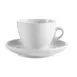 CAC China E-11 Cup & Saucer Set, 11 oz 4.5" Cup with 6.5" Saucer, Porcelain, Microwave Safe - Set 1 image
