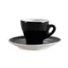 CAC China E-3-BLK Cup & Saucer Set, 2-3/8" H Cup and 4-7/8" Dia Saucer, Black, Safe - Set 1 image