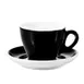 CAC China E-75-BLK Cup & Saucer Set, 3-5/8" Cup, 5-7/8" Saucer, Black Porcelain, Dishwasher Safe - Set 1 image