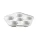 CAC China ESD-5 Escargot Plate, 5.5" x 5.5" x 1.25" White Porcelain, Safe, 6 Holes - 1 Dozen 1 image