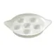 CAC China ESD-9 Escargot Plate, 8" Round Porcelain, White, 2 Handles, Dishwasher Safe - 1 Dozen 1 image