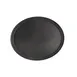 CAC China FGTO-2722BK Non-Slip Oval Serving Tray, 27" x 22", Fiberglass, Black, NSF Certified 1 image