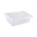 CAC China FS1H-6C Food Storage Box, 3.5 Gallon, Half-Size, 18"L x 12"W x 6"H, Polycarbonate, Clear 1 image