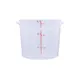 CAC China FS2P-6T 6 Qt Round Stackable Storage Container, Polypropylene Translucent, BPA-Free 1 image