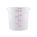 CAC China FS3P-18W Food Storage Container, 18 qt, Round, Stackable, Polypropylene, White, BPA Free 1 image