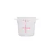 CAC China FS3P-1W Food Storage Container, 1 Qt Round Stackable, Polypropylene White, BPA‑Free, NSF 1 image