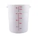CAC China FS3P-22W Food Storage Container, 22 qt, Round, Stackable, Polypropylene, White, BPA Free 1 image