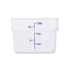 CAC China FS3P-SQ12W Food Storage Container 12 qt Square Stackable Polypropylene White BPA-Free 1 image