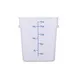 CAC China FS3P-SQ18W Food Storage Container - 18 Qt Square Stackable Polypropylene White BPA‑Free NSF 1 image