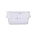 CAC China FS3P-SQ2W Food Storage Container, 2 qt., Square, Polypropylene, White, BPA Free 1 image
