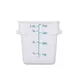 CAC China FS3P-SQ4W Food Storage Container, 4 qt., Square, Stackable, Polypropylene, White 1 image