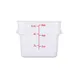 CAC China FS3P-SQ6W Square Food Storage, 6 Qt White Polypropylene, Stackable, Dishwasher/Freezer Safe 1 image