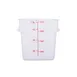 CAC China FS3P-SQ8W Food Storage Container, 8 qt, Square, Stackable, Polypropylene, White, BPA‑Free 1 image
