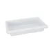 CAC China FS4H-3W Food Storage Box, 1.75 Gallon, Half-Size, 18"L x 12"W x 3-1/2"H, Polypropylene, White, BPA Free 1 image