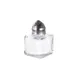 CAC China G1SQ-05S Square Salt Pepper Shaker, 1/2 oz Glass Jar with Stainless Steel Top – 1 Dozen 1 image