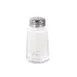 CAC China G4PS-1M Salt Pepper Shaker, 1 oz Glass with Steel Mushroom Top, Paneled - 1 Dozen 1 image