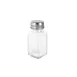 CAC China G6SQ-2M Square Salt Pepper Shaker, 2 oz Glass Jar with Stainless Steel Top - 1 Dozen 1 image