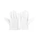 CAC China GLCT-1M Waiter Butler Gloves, Medium, 100% Cotton, White, Black/Cherry - 1 Dozen 1 image