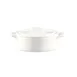 CAC China GMJ-8 - 8½" x 6" Porcelain Casserole Bowl with Lid and Handles, 20 oz White - 1 Dozen 1 image