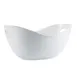 CAC China ICB-15 Super White Porcelain Ice Bucket, 4 Qt, 15"L x 10"W x 7"H, Oval Deep with Handles 1 image