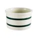 CAC China JAR-7 Green Stripe American White Stoneware Food Storage Jar, 1-3/4 qt., 7" dia. x 4-1/2"H 1 image