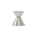 CAC China JG75-125 Stainless Steel Jigger, 3/4 oz. x 1-1/4 oz., Rolled Edge 1 image