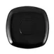 CAC China KC-2-BLK Stoneware Saucer, 6" x 6" x 0.75", Black, Dishwasher & Microwave Safe - 1 Dozen 1 image