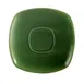 CAC China KC-2-G Square Arts Saucer, 6" x 6" x 0.75" Green Ceramic, Microwave Safe - 1 Dozen 1 image
