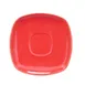 CAC China KC-2-R Red Stoneware Saucer 6" x 6" x 0.75" Oven/Microwave Safe - 1 Dozen 1 image