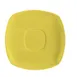 CAC China KC-2-SFL Square Arts Saucer, 6" x 6" x 0.75" Ceramic, Sunflower, Dishwasher Safe - 1 Dozen 1 image