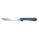 CAC China KESK-55 Steak Knife, 5" Stainless Steel Blade, Black Plastic Handle - 1 Dozen 1 image