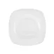 CAC China KSE-55 Kingsquare Square Saucer 4.5" x 4.5" x 0.75" Porcelain White Safe - 1 Dozen 1 image