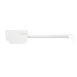 CAC China KUSF-R-14 Commercial Spatula, 14", Flat Blade, Rubber, White Handle And Blade, BPA Free 2 image