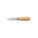 CAC China KWOC-234 Oyster Clam Knife, 2-3/4", Pointed Tip, Wooden Handle 1 image