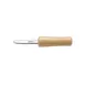 CAC China KWOC-278 Oyster Clam Knife, 2-7/8", Pointed Tip, Wooden Handle 1 image