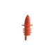 CAC China LQPR-P2RD - Free Flow Liquor Pourer, Red PVC Plastic with Collar, Durable Spout, Sold per Dozen (12 pcs) 1 image