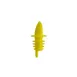 CAC China LQPR-P2YL Free Flow Liquor Pourer, Plastic, Yellow, With Collar, Sold per Dozen 1 image