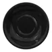 CAC China LV-2-BLK Round Saucer, 6" Dia x 1" H, Black Stoneware, Rolled Edge, Dishwasher Safe - 1 Dozen 1 image