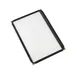 CAC China MCP1-58BK Cover, 1-Pocket Vinyl, 8-1/2" x 5-1/2" Double-Sided View, Brass Corners, Trim 1 image