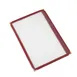 CAC China MCP1-58BY Menu Cover, 1-Pocket Vinyl, 8-1/2" x 5-1/2" Double-Sided, Brass Corners, Burgundy Trim 1 image