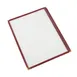 CAC China MCP1-911BY Menu Cover, 1-Pocket Vinyl, 8-1/2" x 11" Size, Brass Corners, Burgundy Trim 1 image