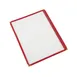 CAC China MCP1-911RD Menu Cover, 1-Pocket Vinyl Booklet, 8½" x 11" Size, Brass Corners, Red Trim 1 image