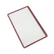 CAC China MCP1-914BY Menu Cover - 8-1/2" x 14" Vinyl Booklet, Brass Corners, Clear View, Legal Insert 1 image