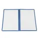 CAC China MCP2-911BL Menu Cover – 2‑Pocket Vinyl Booklet, 8½" x 11" Letter, Brass Corners 1 image