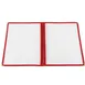 CAC China MCP2-911RD Menu Cover, 2-Pocket, 8-1/2" x 11", Brass Corners, Red Trim, Double‑Sided View 1 image