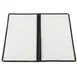 CAC China MCP2-914BK Menu Cover, 2-Pocket, 8-1/2" x 14", Clear View, Brass Corners, Black Trim 1 image